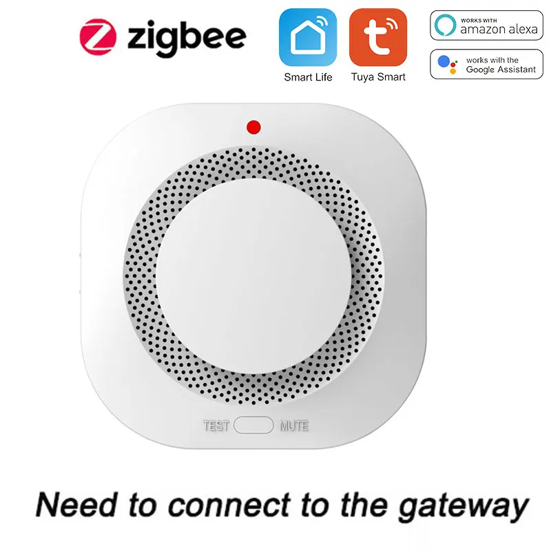 

Детектор Дыма ZIGBEE Для Домашней Безопасности, Расширенная Сигнализация Дыма С Совместимостью SmartLife Tuya