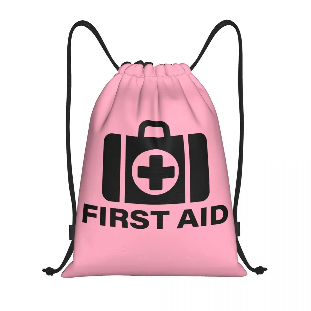 

Custom First Aid Emergency Medicine Drawstring Bags for Training Yoga Backpacks Men Women Doctor Nurse Sports Gym Sackpack