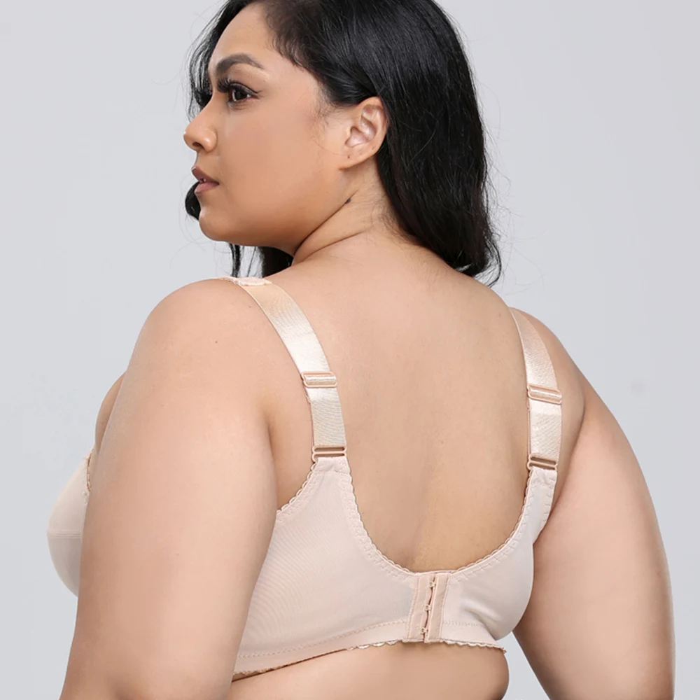 Plus Size Lace Bra For Women Summer Thin Big Size Top Femme Bralette Wirefree Full Coverage Big Size B C D E F G H I