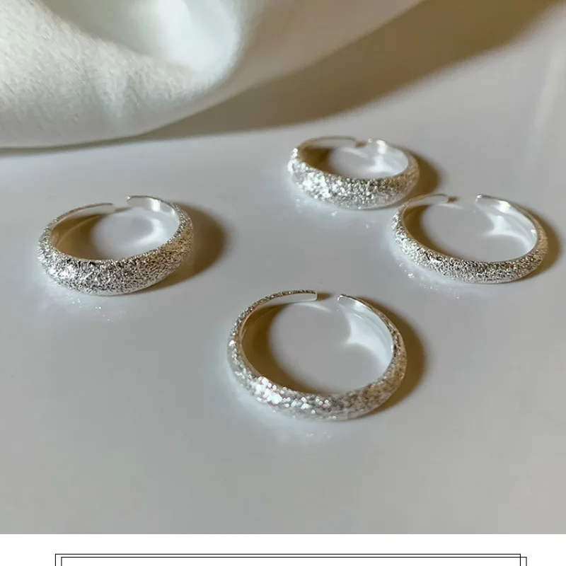 

Never Fade! 925 High-end Ring Sterling Silver Ring BlingBling Flash Ring Starry Sky Galaxy Series Shining Bright Open Rings