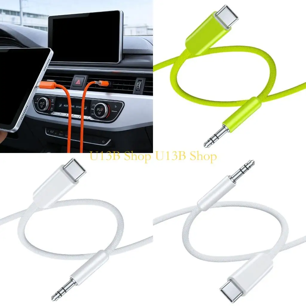 Фото U13B USB C до 3,5 мм звуковой адаптер, шнур, чистый звук, штекер-папа для смартфонов, планшетов и ноутбуков №1