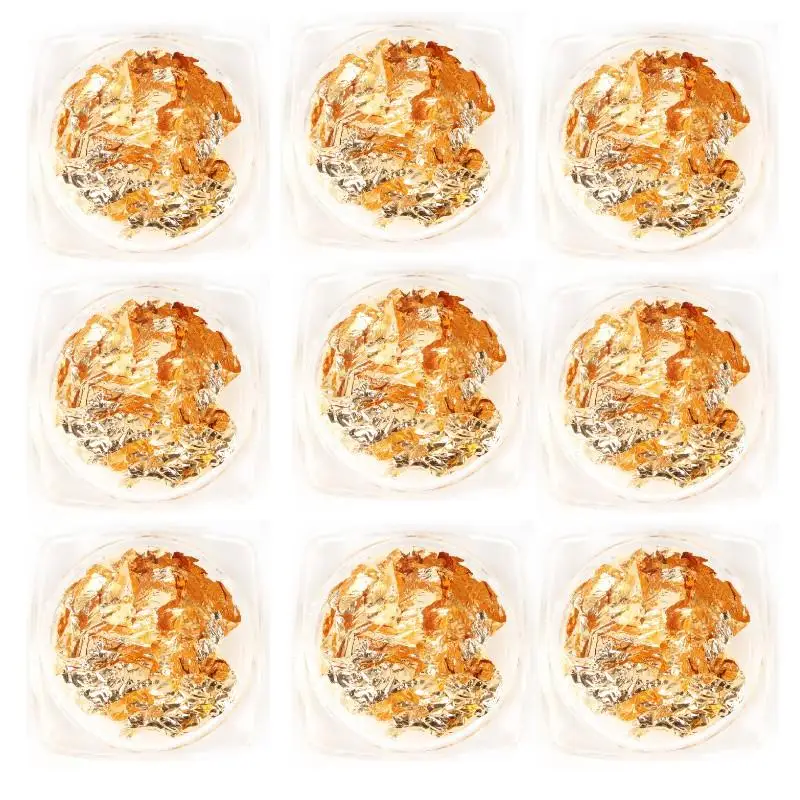 

9 шт./комплект, блестки для ногтей из алюминиевой фольги