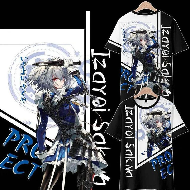 Футболка TouHou Project Izayoi Sakuya с японским аниме 3d футболка для косплея игры мужчин | Мужские футболки -1005004302323382
