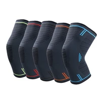 new knee patella protector brace silicone spring basketball running compression knee sleeve support pad sports brace kneepads