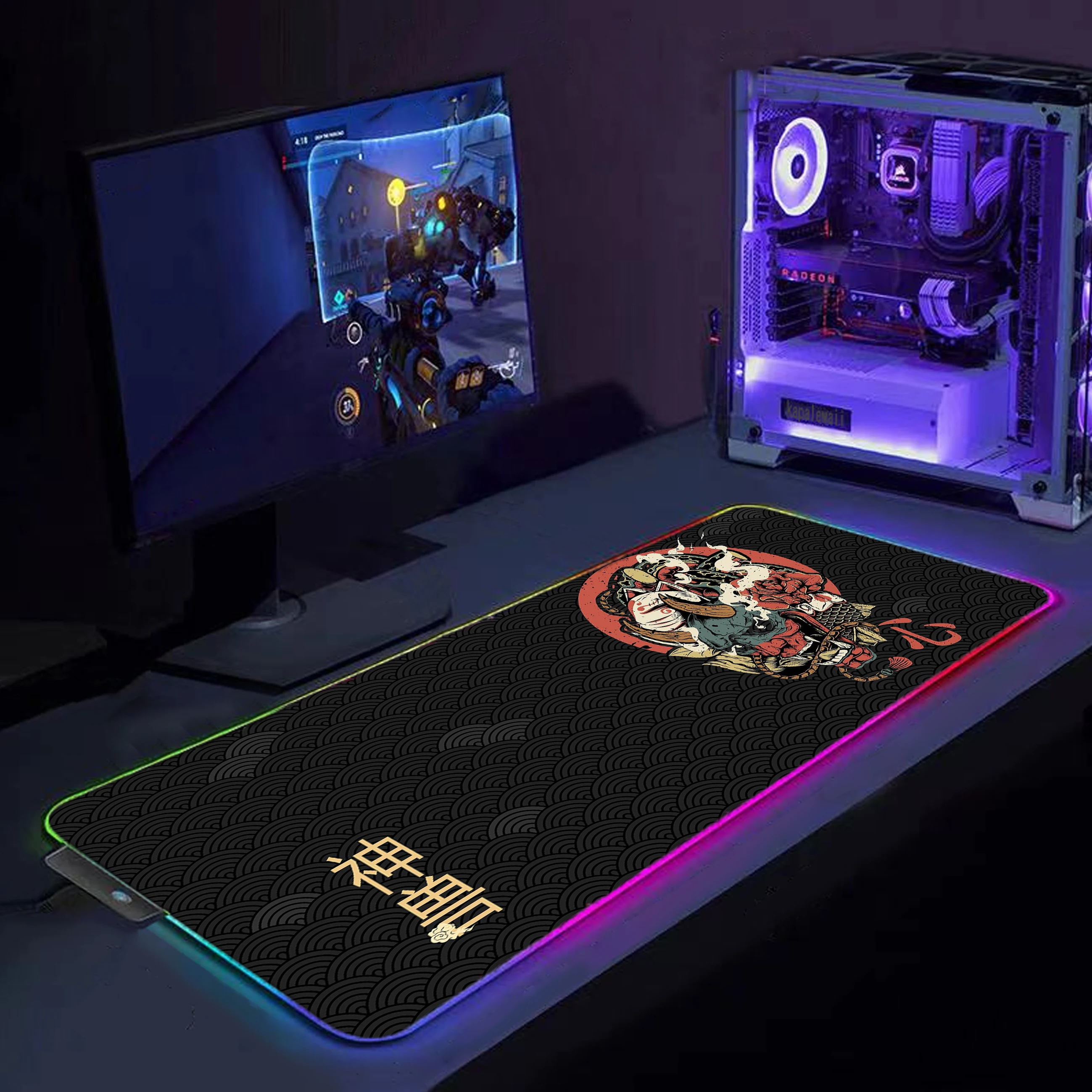 

RGB Japanese Dragon Gaming Mouse Pad Mousepad Large Cool Mause Pad Keyboard Desk Carpet Game Rubber No-slip LED Mouse Mat Gamer