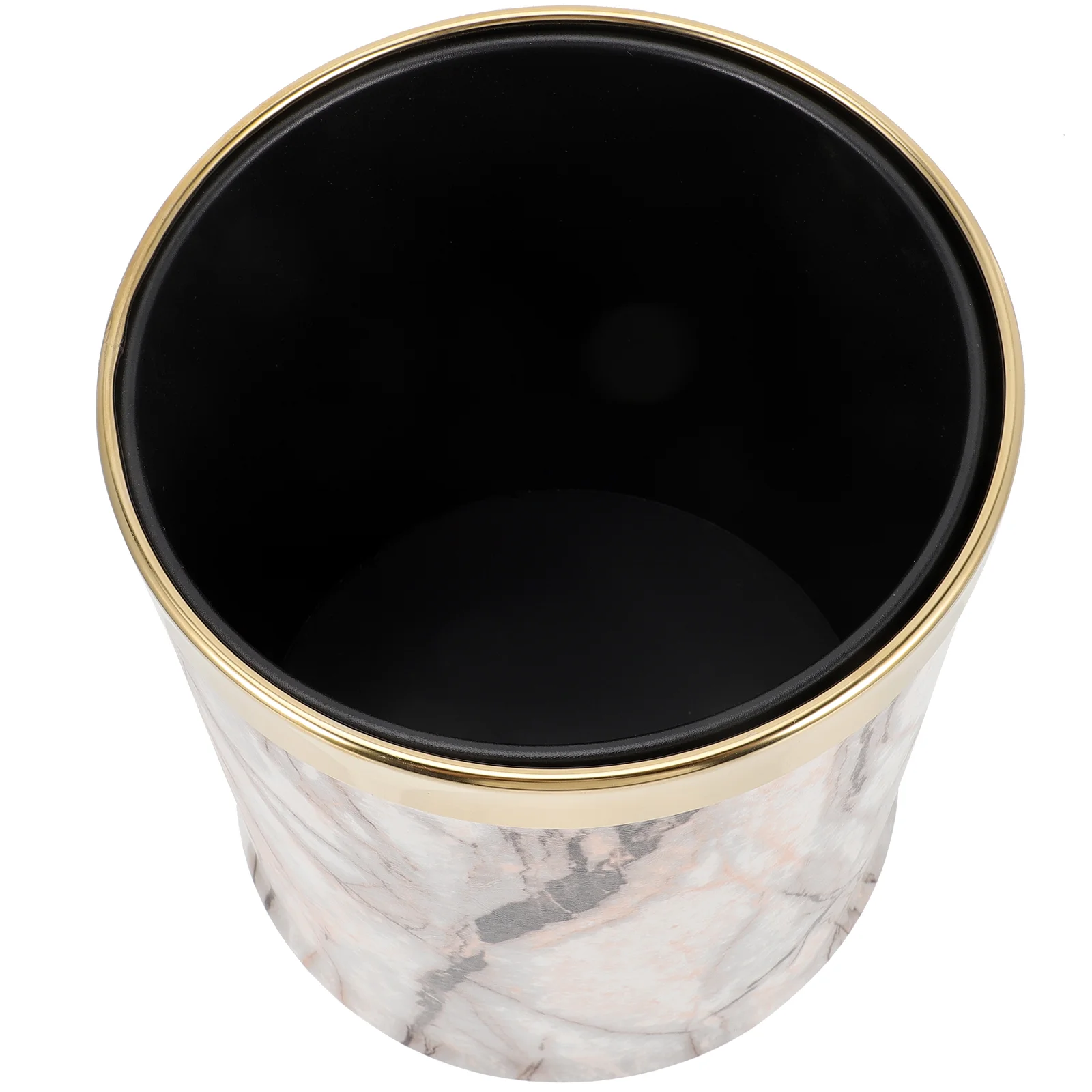 

Can Trash Garbage Bincontainer Marble Wastebasket Bathroom Kitchen Wastebasket Dustbin Office Paper Small Round Faux Bucket Car