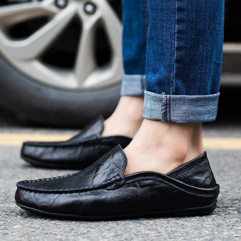 Men Leather Shoes Loafers Luxury Designer Shoes Comfortable Slip-on Casual Shoes Driving Shoes Moccasins Zapatos De Hombre