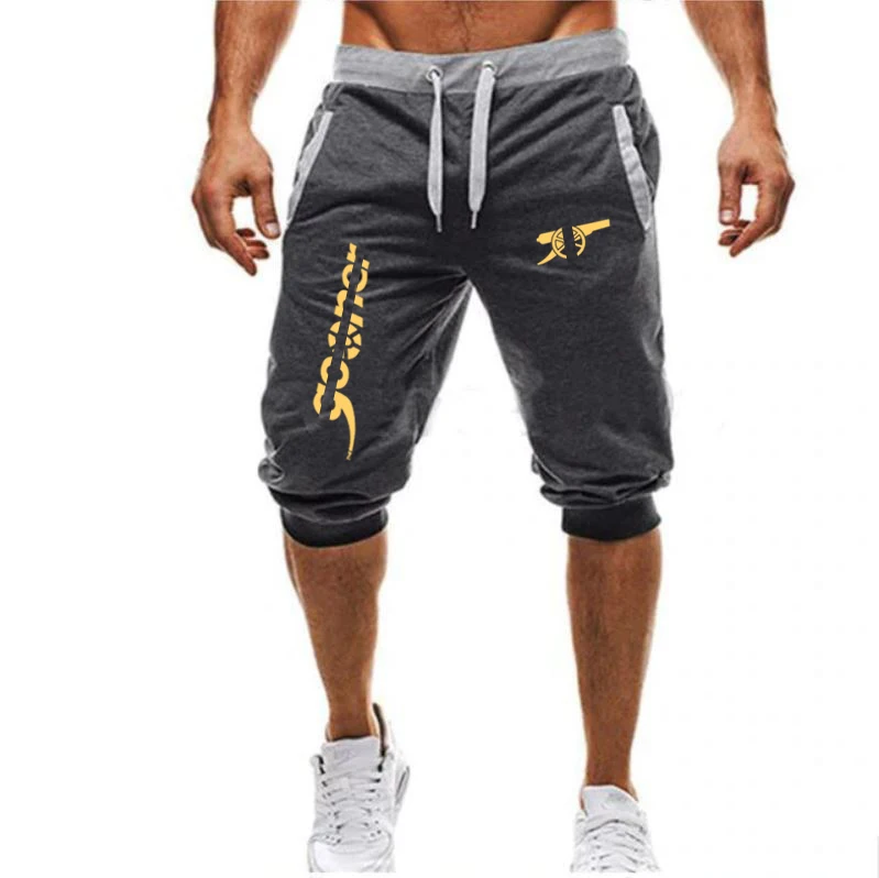 

Mens workout running shorts Soft 3/4 Trousers gym Joggers Short Sweatpants men sport Shorts