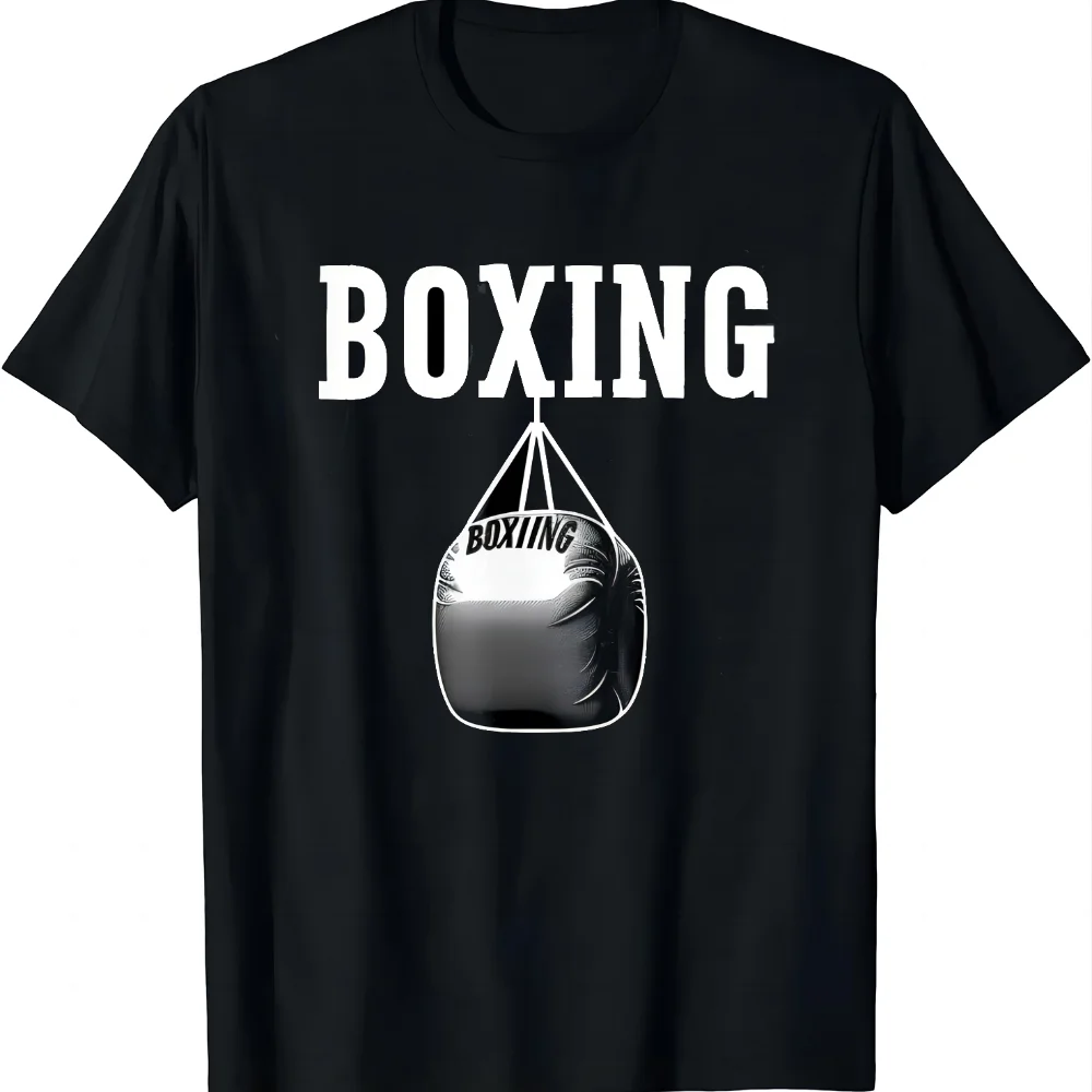 Футболка мужская с рисунком винтажная тенниска в стиле бокса одежда для улицы