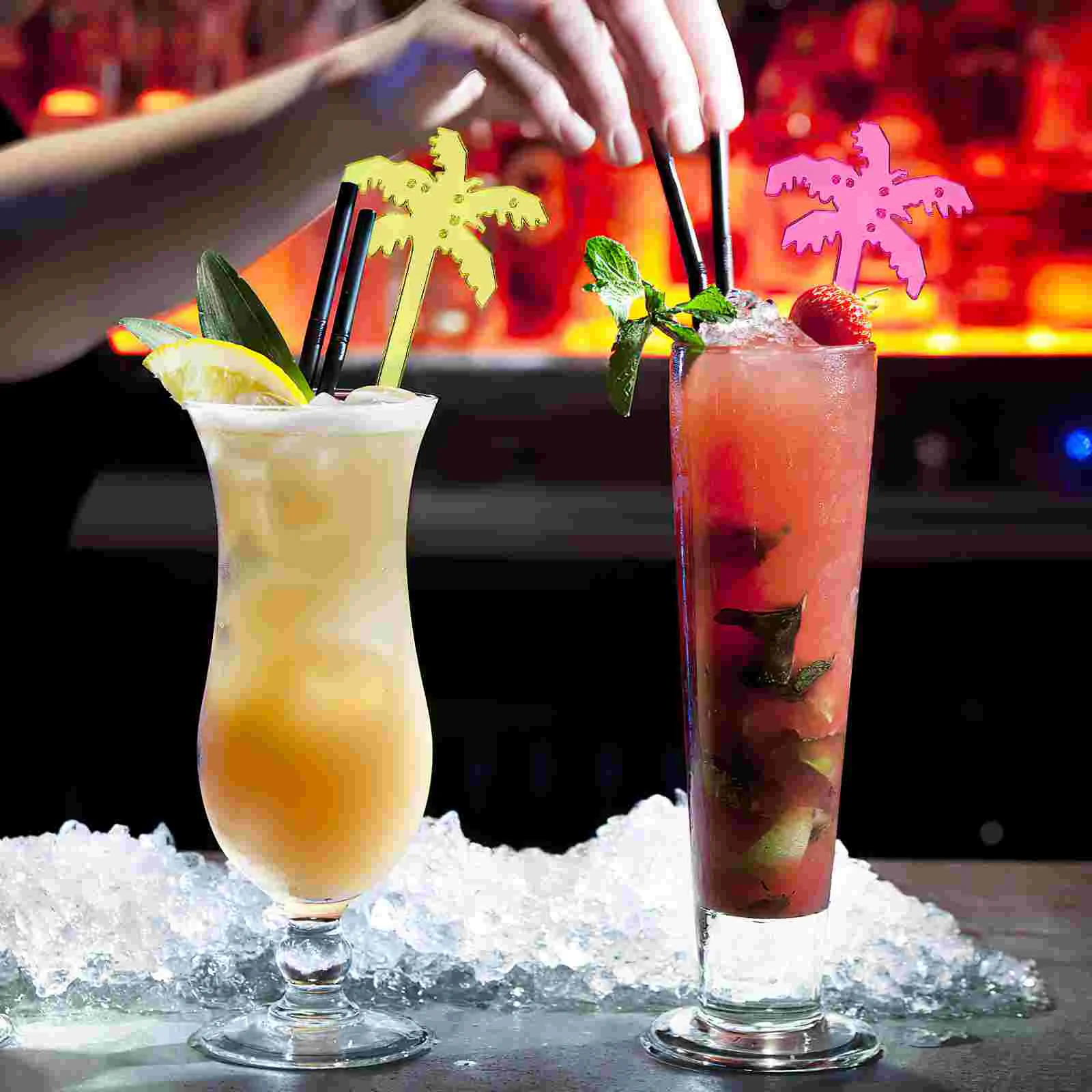 150 шт. палочки для перемешивания мешалка кокосовой пальмы мешалки коктейлей сока