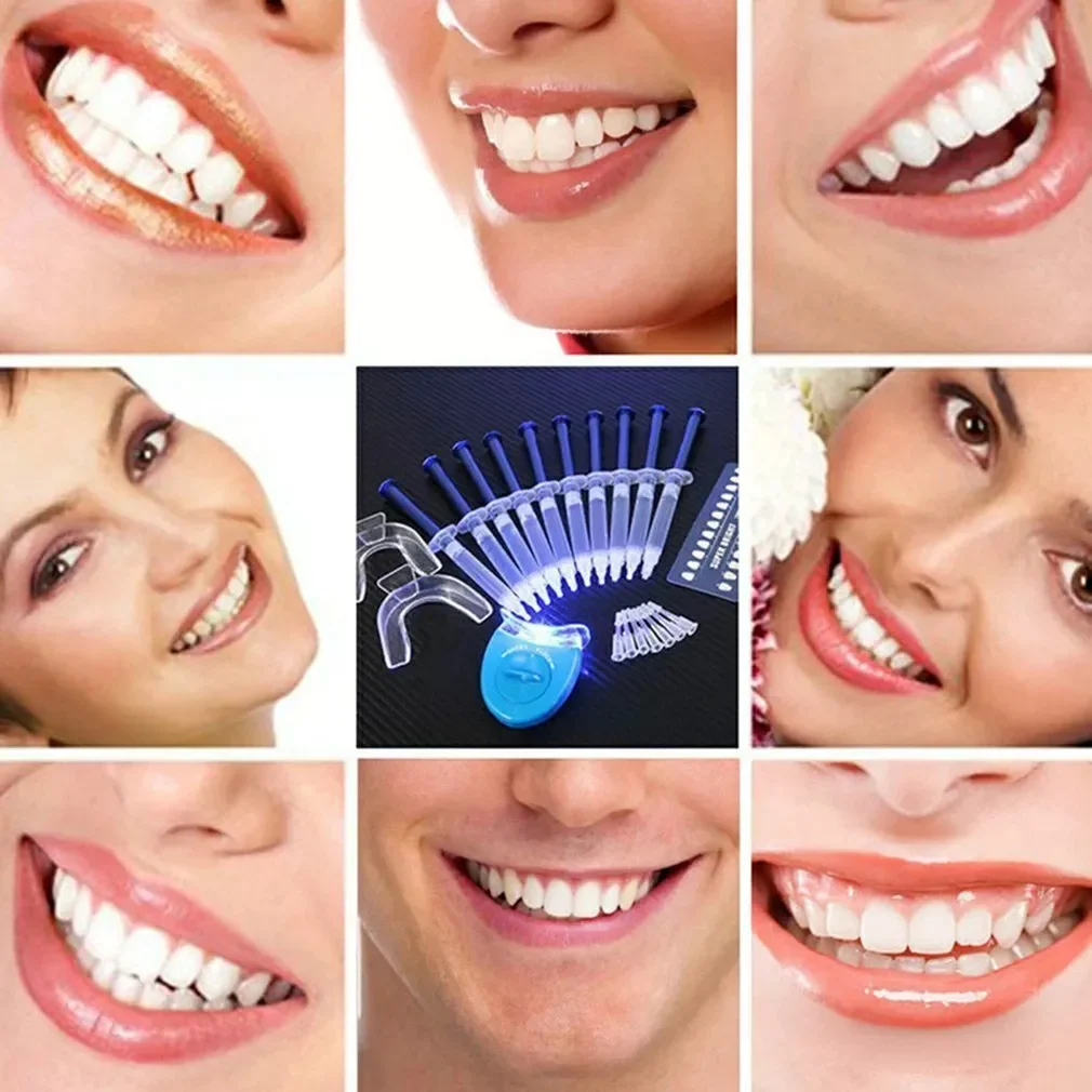 Light Tooth Whitening Kit LED Blue Tooth Whitening System 10  Gel Kit Teeth Whitening Agent Tools