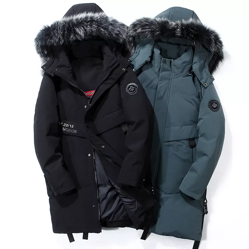 2022New Brand Winter Warm Down Jacket Men Casual Windproof Thick Hooded Parkas Men Solid Fashion Cargo Windbreaker Coat Mens