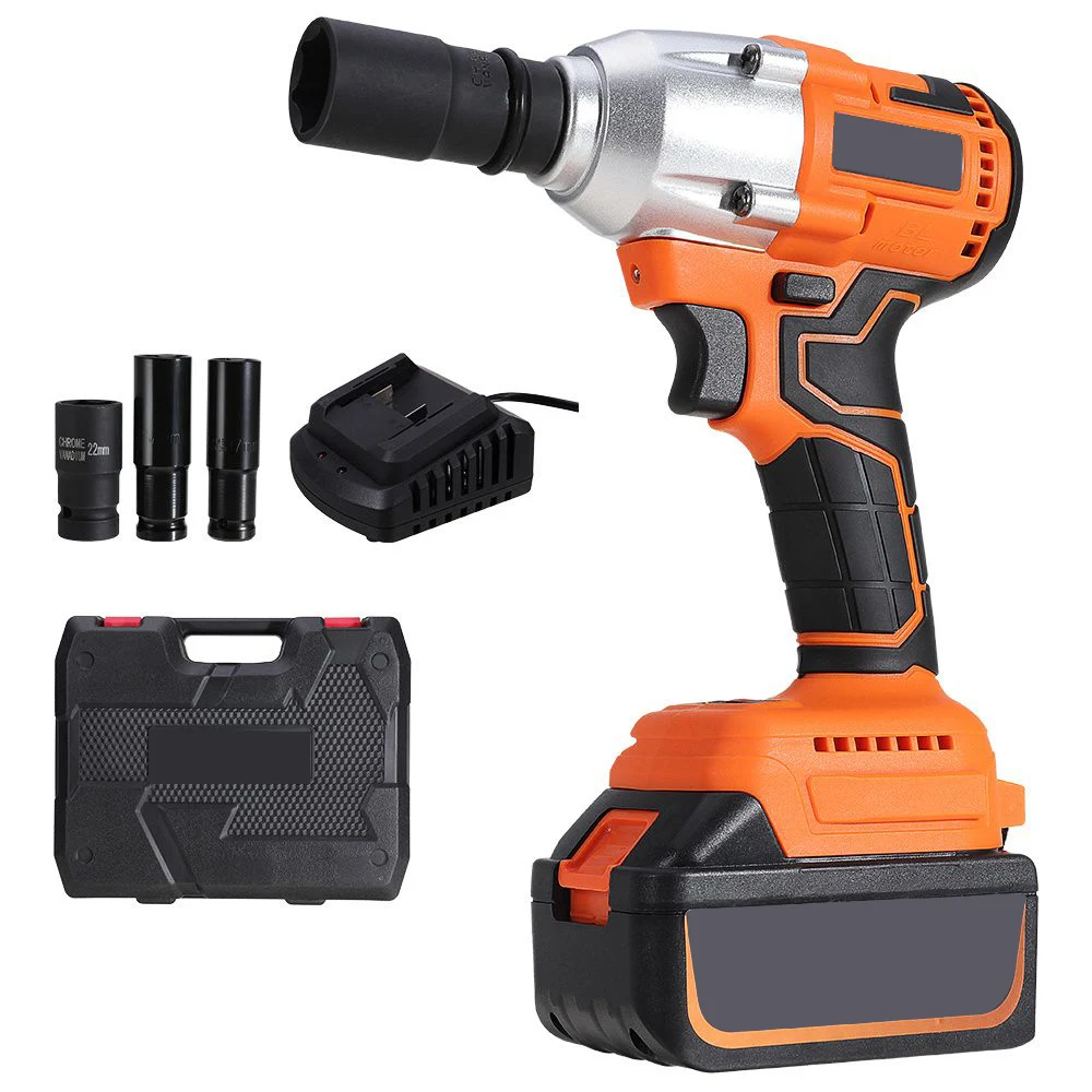 

PW3 Brushless Cordless Electric Wrench 550N.m Max 3000 BPM 4.0A Impact Wrench Power Tools with Lithium Ion Battery