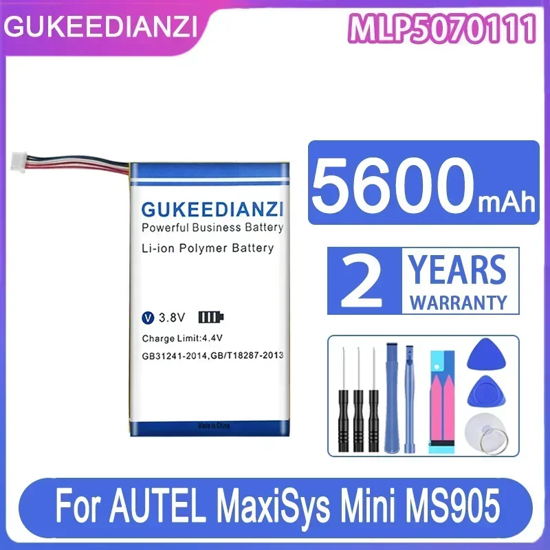GUKEEDIANZI Сменный аккумулятор MLP 5070111 (5 линий) 5600 мАч для аккумуляторов AUTEL MaxiSys Mini MS905