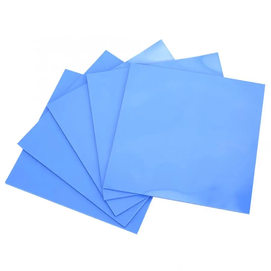 5Pcs Silicone Thermal Conductivity Sheet CPU GPU Heat Conduction Pad 100x100x1.5mm Heatsink Cooling Mat Insulation Film | Инструменты