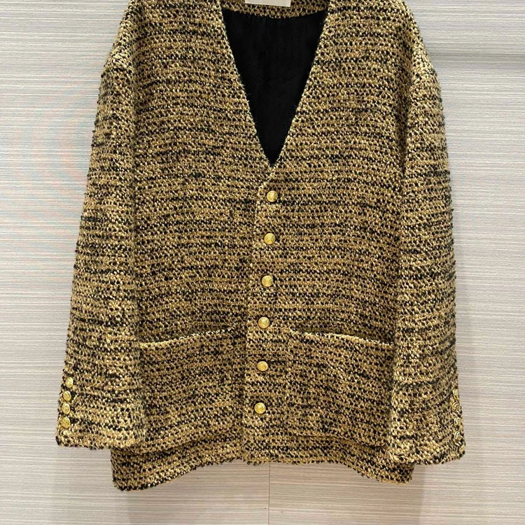 

High-end Women Wool Mohair Blended Coat College Style Loose Tweed Long Sleeve Coat 2022 Lazy Medium Long Woolen Coats