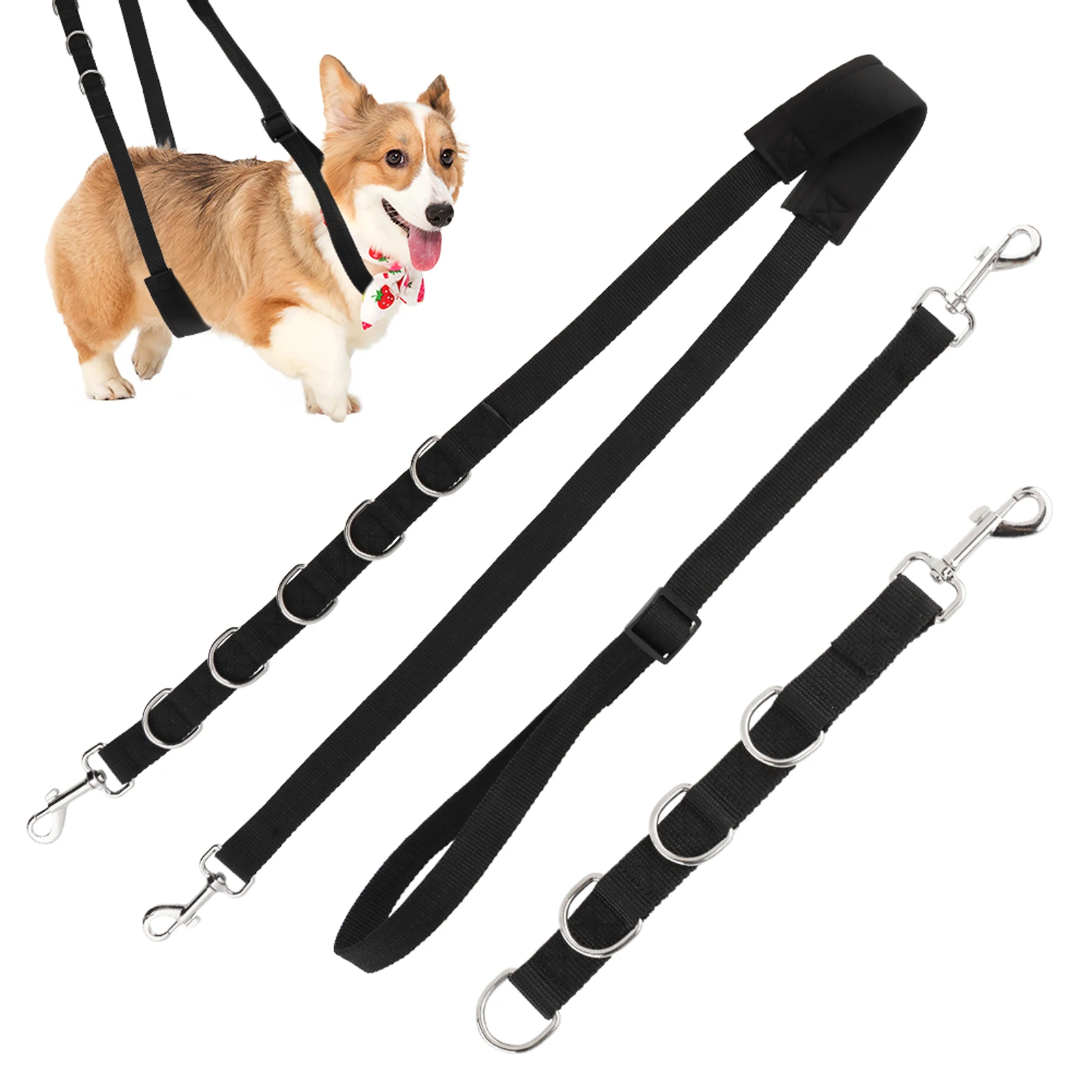 3pcs Belly Pad Dog Grooming Strap Noose Restraint Bathing Loop Hair Cutting Harness Puppy Traction Band Washing Pet Supplies