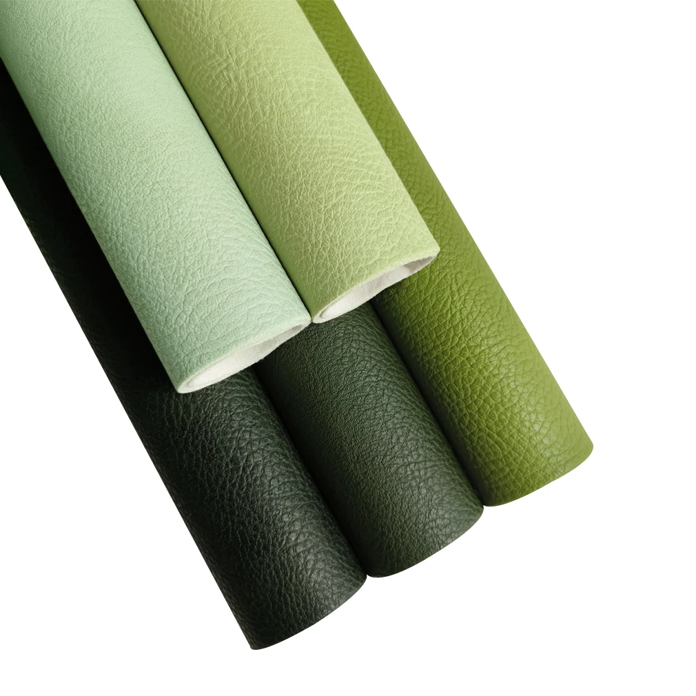 

5pcs Various Plain Green Color Litchi Small Grain Faux Leather Litchi Pattern for Making Litchi PU Leather Case DIY Crafts