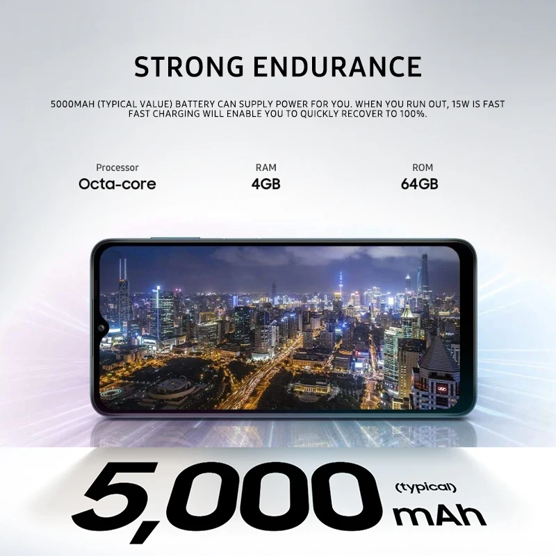 samsung galaxy a12 a125f 6 5 4gb ram 64gb rom cell phone camera 48mp fast charger dual sim android smartphones global version free global shipping