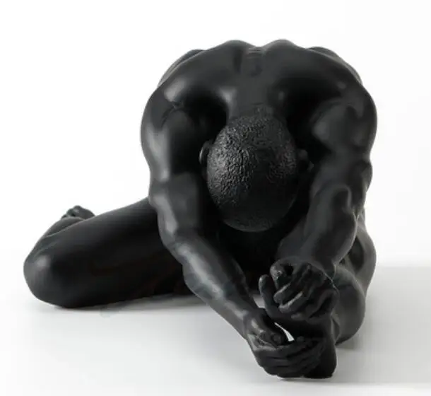 

[HHT] RESIN CRAFTS HUMAN STATUE CREATIVE BODY ART NAKED MAN SCULPTURE DECORATION SITTING CROSS-LEGGED AND BOWING TO PRAY MAN
