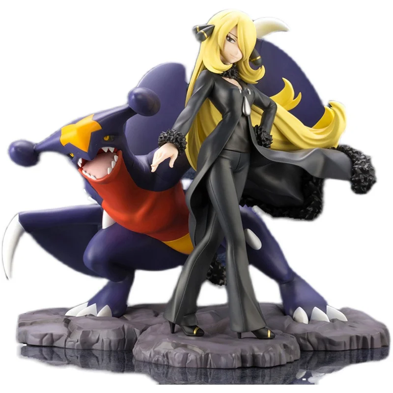 

Original Genuine Assemble Model In Stock Pokémon Cynthia Garchomp Action Figure Collection Model Toys Gifts for Children