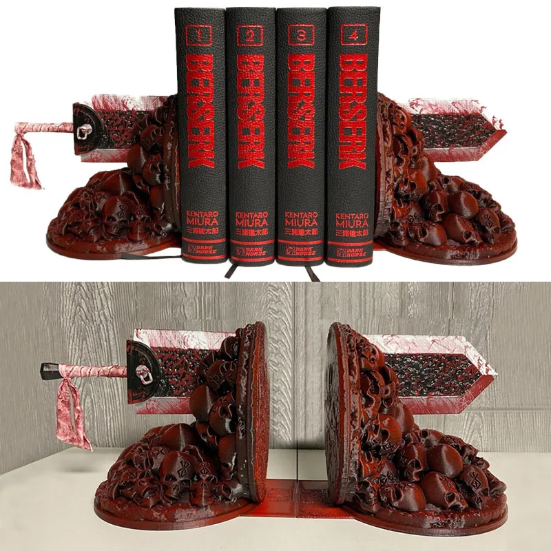 

3D Berserk Bookends Dragonslayer Berserk Desktop Bookshelf Decorative Resin Craft Ornament Artwork Home Decoration Gifts