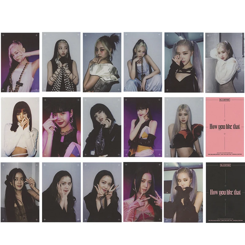 

6Pcs/ set Ink Special Edition Kpop Lomo Card How You Like That Korean Stars Signed Hd Photo Fans Collection Gift