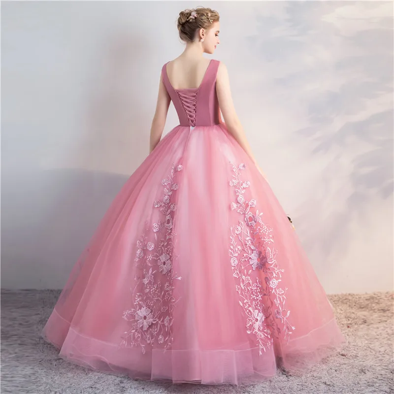 Бальное платье по индивидуальному заказу платья Quinceanera аппликации V-образный