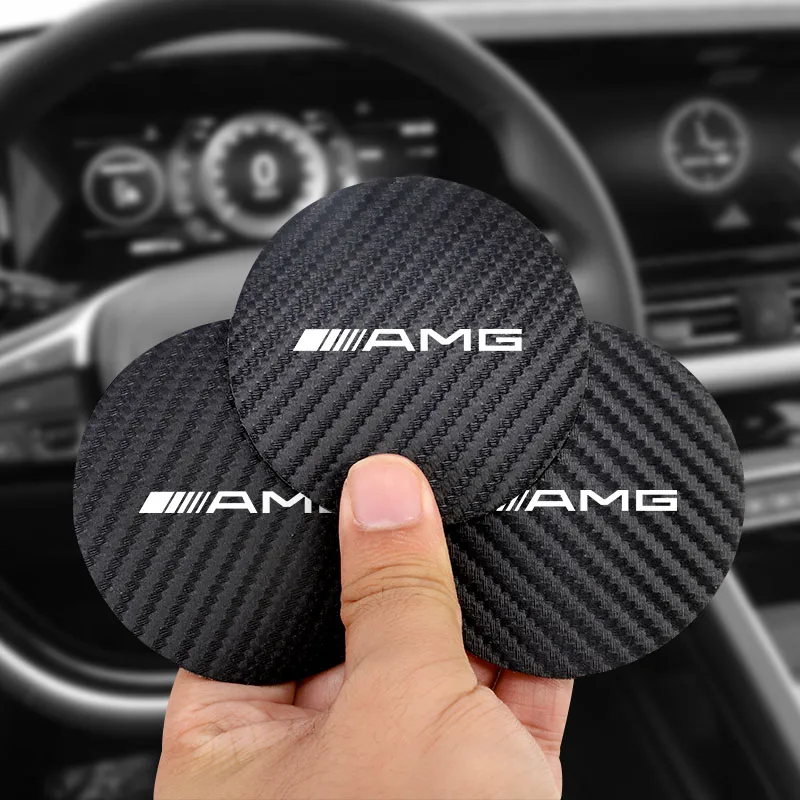 2 шт. автомобильные коврики для чашек Mercedes Benz AMG E S C A B Class GLE GLS CLS GLC CLA GLA GLK