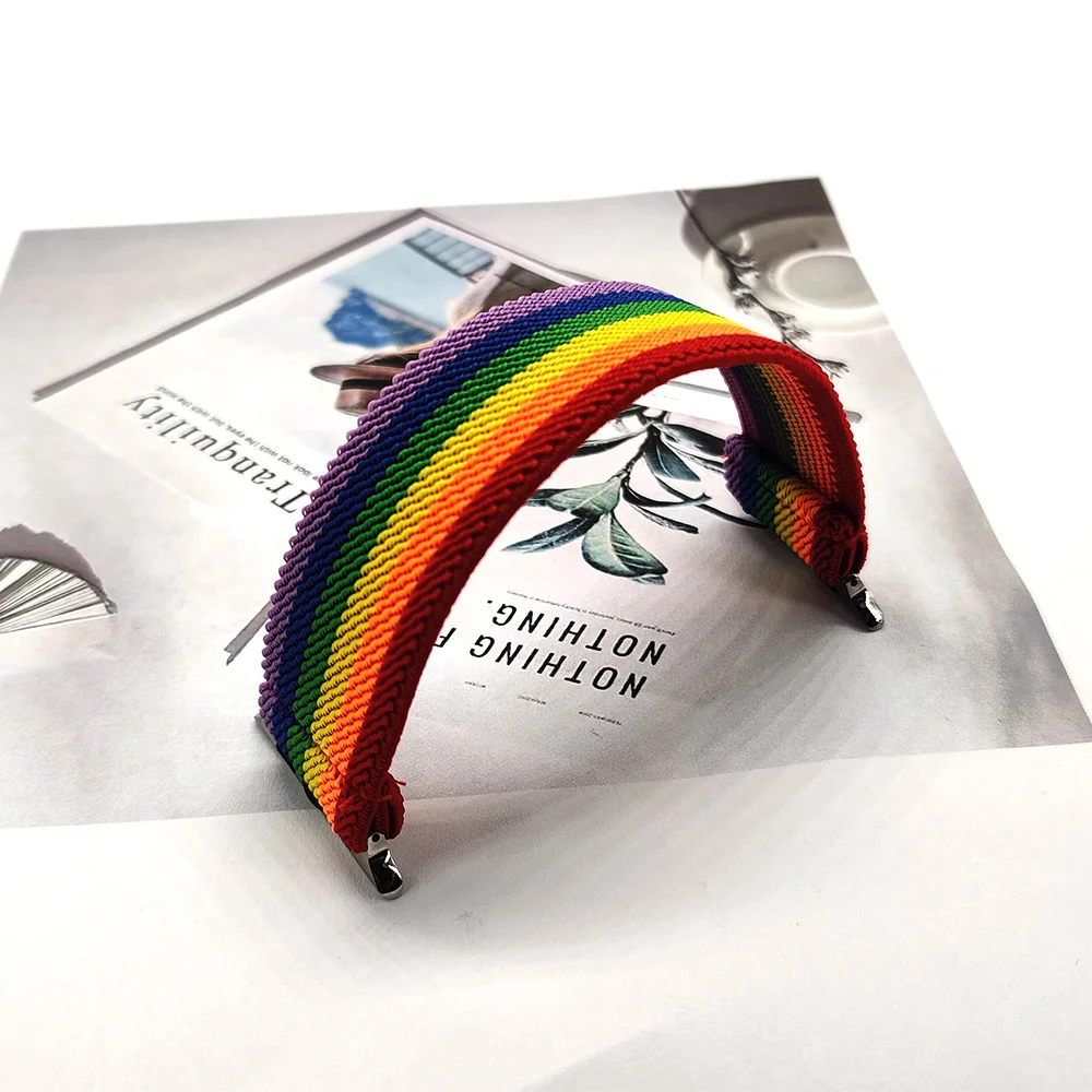 Bohemia Elastic Nylon Loop Band for Apple Watch 7 SE Strap 45mm 41mm 42mm 44mm for Iwatch 7 5 6 4/3 2  Watch Band for Apple Band