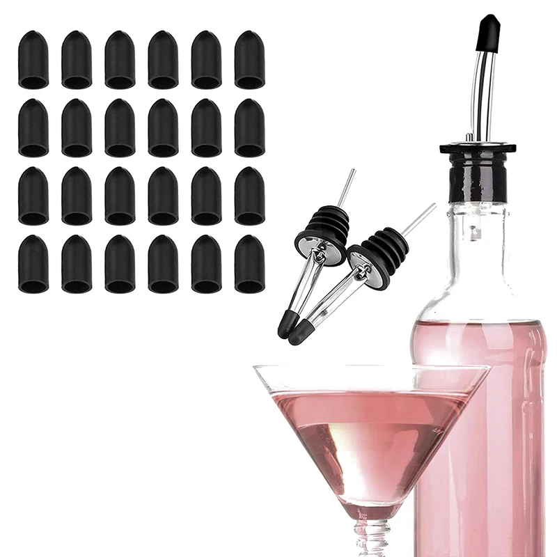 

20Pcs Rubber Pourer Cap Winte Bottle Pour Spout Cover Pour Spouts Caps Liquor Bottles Rubber Caps Pourers Dust Covers Caps