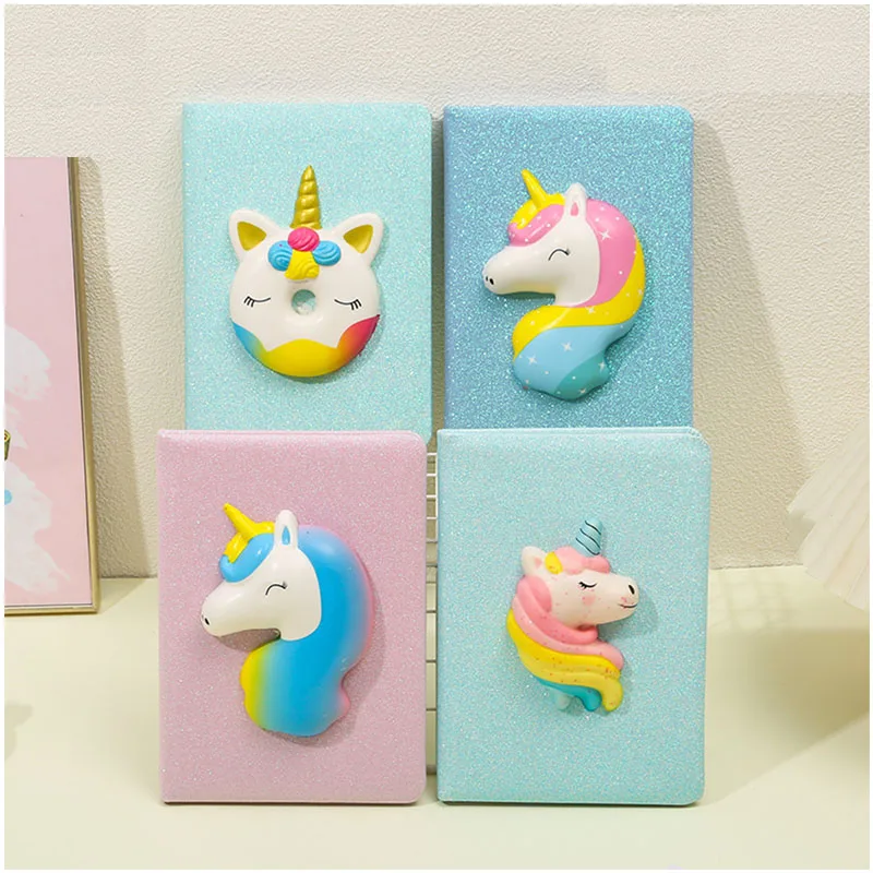 Блокнот для девочек блокноты со сжимаемым единорогом милый журнал декомпрессии