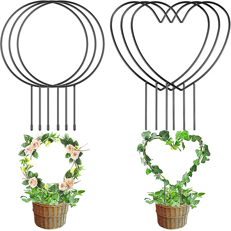 Подставка для садовых растений металлическая железная в форме сердца - купить по