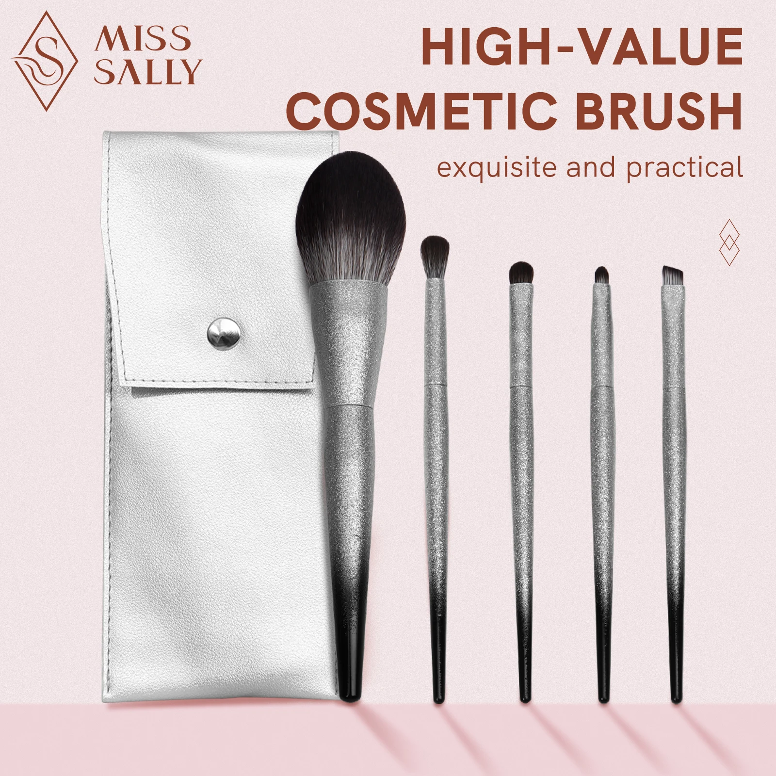 

5 шт., набор кистей для макияжа из шерстяного волокна