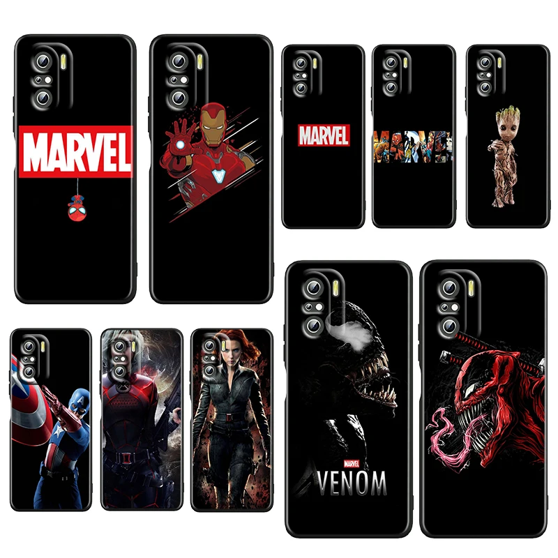 

Avengers Marvel Hero Loki For Xiaomi Redmi K50 K40 Gaming K30 K20 Pro 5G 10X 9T 9C 9A 4G TPU Soft Black Phone Case Fundas Coque