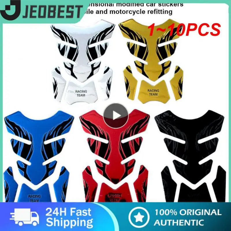 

Мотоциклетная наклейка для бака Honda Yamaha, 1-10 шт., наклейка с логотипом дьявола, черепа, 3D наклейки на бак, протектор масляного газа