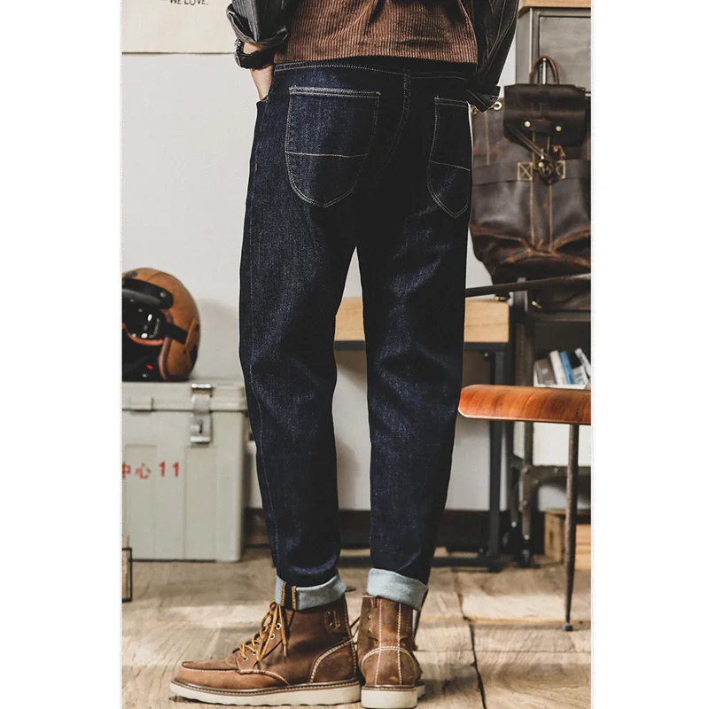 Streetwear Men 2022 Fashion New Pattern Vintage Recreational Blue Jeans Loose Straight Cylinder Broad Leg Trousers Autumn Female