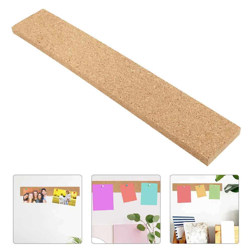 

3 Pcs Self-adhesive Cork Strips Office Bulletin Board Walls Memo Photo Supplies Home Message