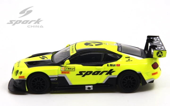 Коллекция литых под давлением моделей автомобилей Spark Y105 GT3 Bentley, декоративные модели игрушек