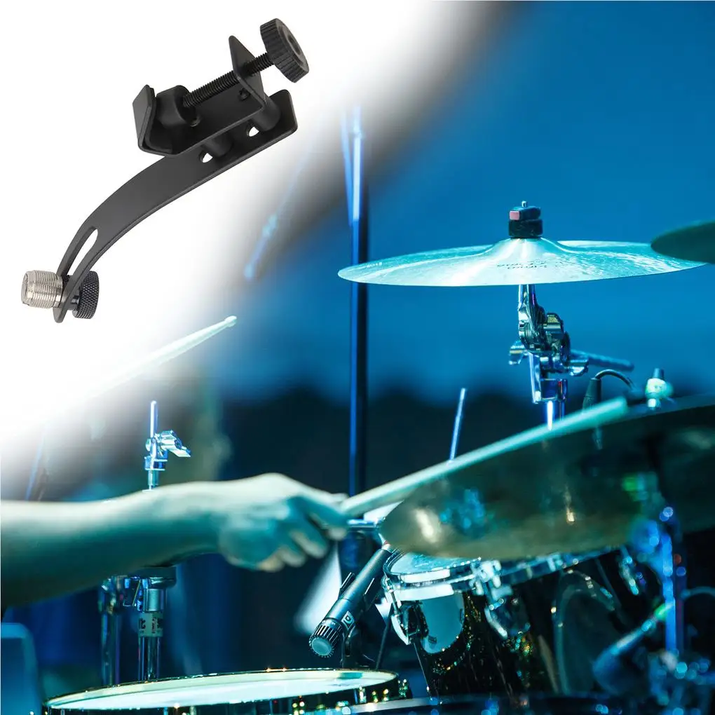 

Microphone Clip Kit Adjustable Drum Rim Clamps Instrument Supplies Movable Mount Bracket Beginner Adults Children