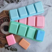 4 square diy silicone soap mold for handmade soap making forms baking mould home kitchen diy supplies candle mold soap
