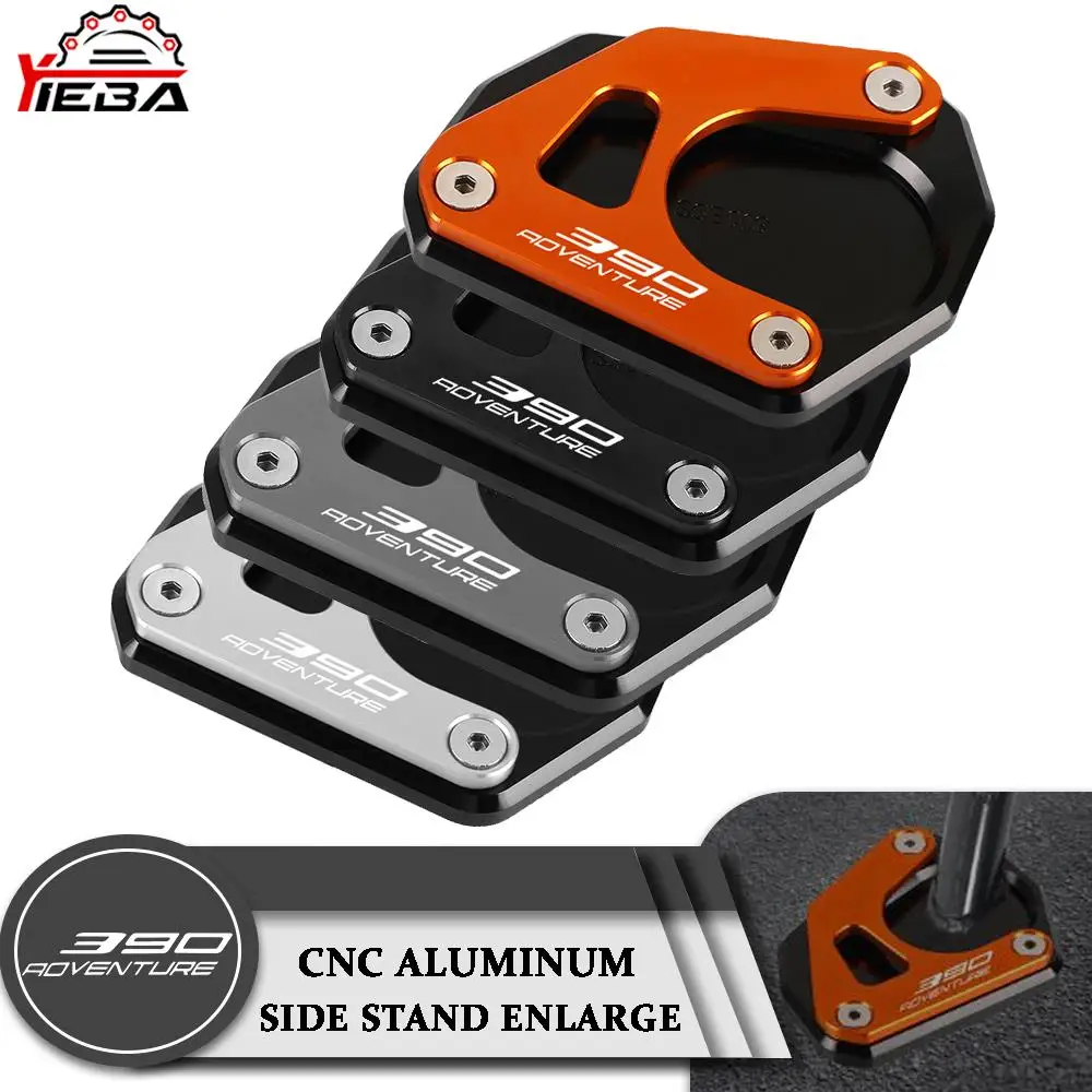 

For 390 Adventure ADV 2020 2021 Motorcycle CNC Aluminum Side Stand Enlarge Kickstand Enlarge Plate Pad 390Adventure Accessories