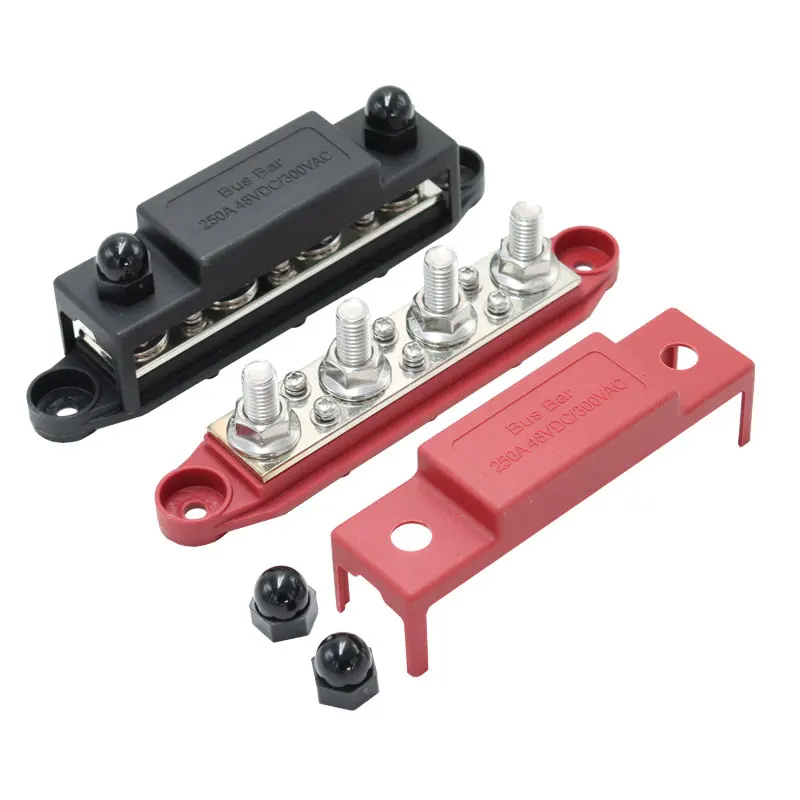 

4 шпильки, 6 винтов, шина 48 В, большая шина тока, 250 А, 3,5 мм, утолщенная шина из чистой меди для автофургона