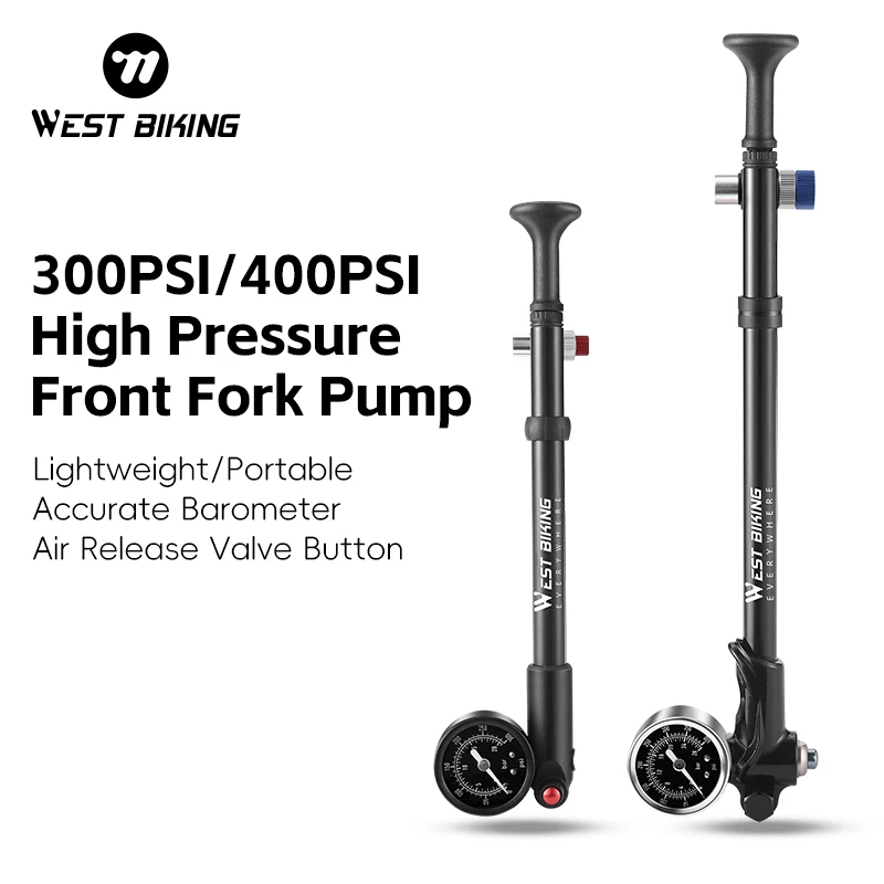 Велосипедный насос высокого давления 300psi/400psi с манометром для вилки воздушный