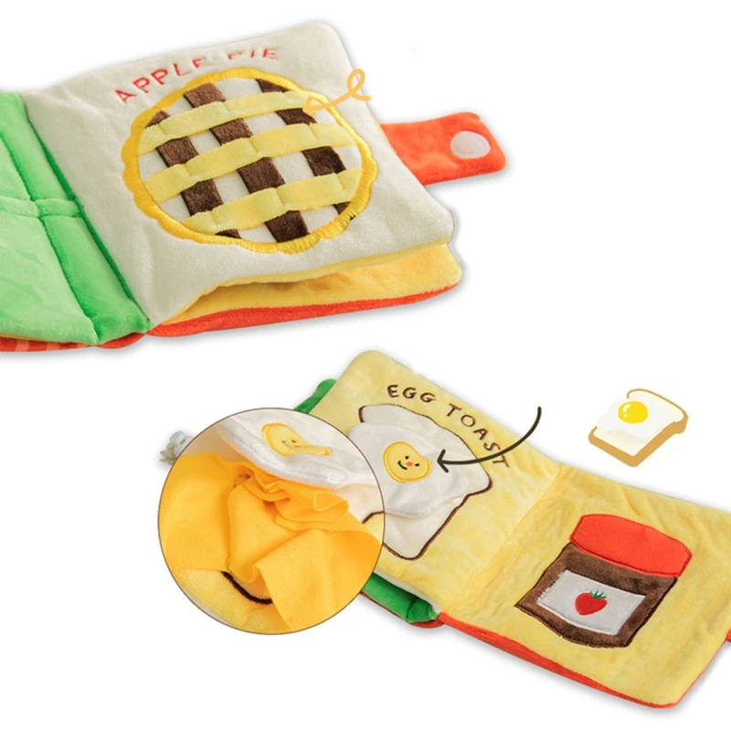 

Treat Dispensing Interactive Puppy Plush Dog Toys Book Style Squeaky Toys Snuffle Pad for Medium Dogs Kill Time