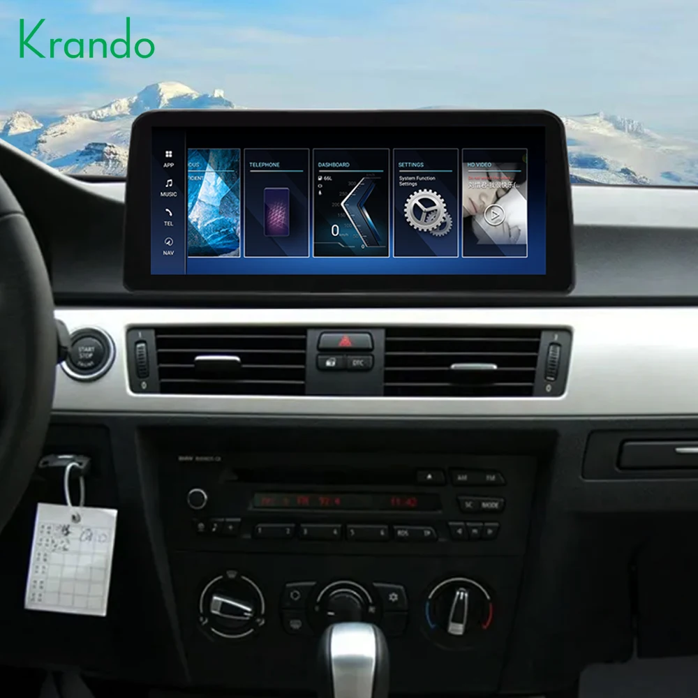 Krando 12,3-дюймовый авторадиоплеер, стерео для BMW 3 серииE90E91E92E93M3 2005-2012, беспроводной экран Carplay, 4G, Wi-Fi, GPS, головное устройство (art.: 3920d20142cdd) - 3920d20142cdd