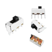 10pcs ss 12f44 slide switch 5 pins switches 2 positions mounting electronic button mini on off key wholesale price