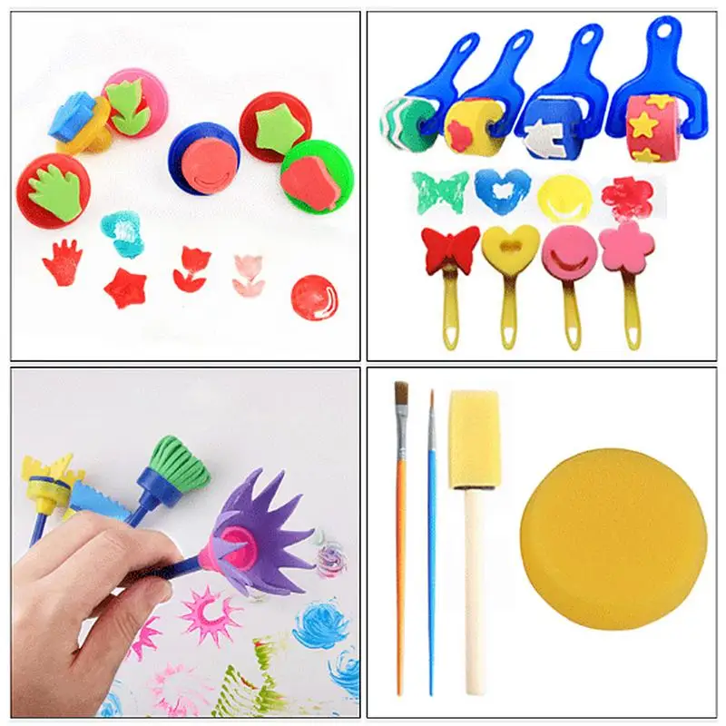 

Детские губки для раннего обучения рисованию, набор инструментов, мини-художественные игрушки для рисования, ручка-кисть для творчества, подарок