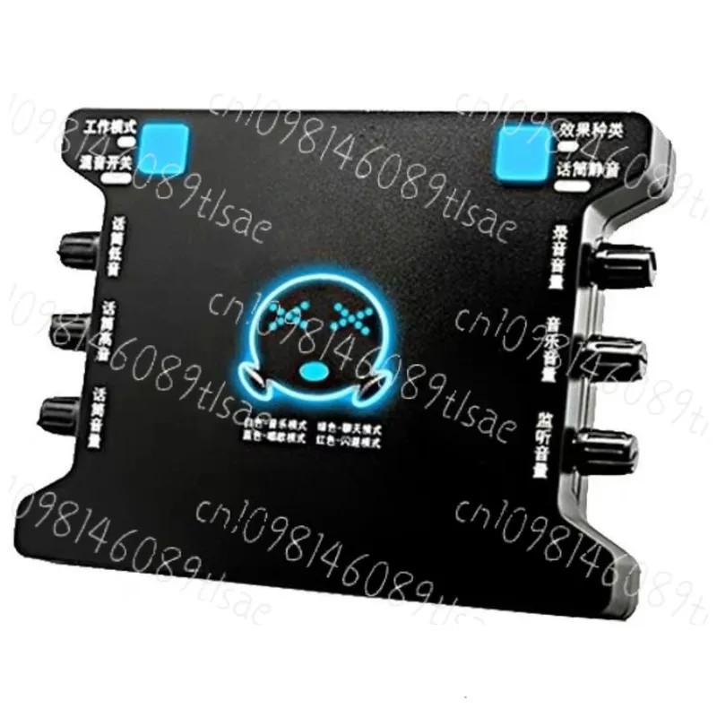 Фото Внешняя звуковая карта USB для ПК/мобиля, подходит для записи и прямой трансляции, с микрофоном (1 шт.) №2