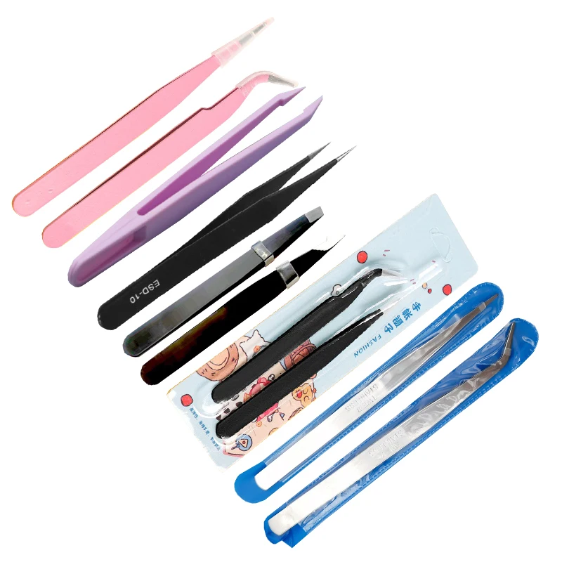 

Инструменты для рукоделия, высококачественный пинцет с прямой головкой, локоть, прямые плоскогубцы, изогнутые плоскогубцы, пинцет, Прямой п...